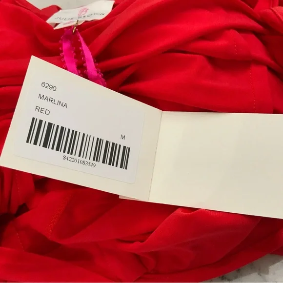 JB by Julie Brown Solid Red Marlina Knit Wrap Dress 
Size Medium 
New With Tags - Picture 15 of 16